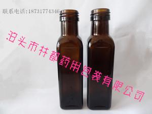 棕色玻璃瓶-120ml方形瓶-新款瓶型